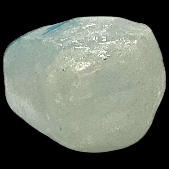 Blue Tipped Clear Opalescent Art Glass Cullet Glowing Manganese Slag #5GX43 - Picture 6 of 7